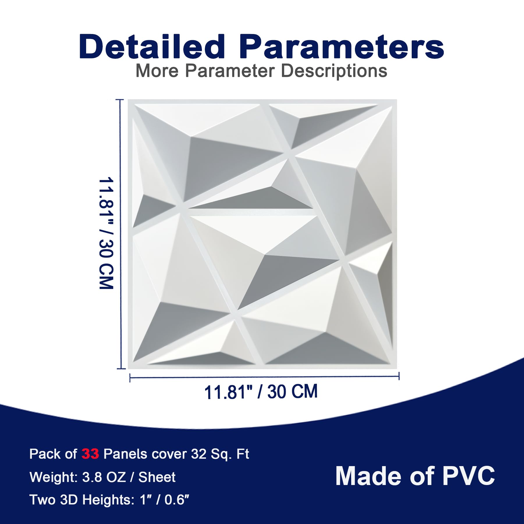 MIX3D Paquete de 33 paneles de pared 3D, paneles decorativos modernos para decoración de paredes interiores, paneles de revestimiento de pared de PVC para sala de estar, vestíbulo, dormitorio, hotel,