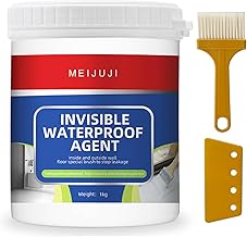 Transparent Waterproof Coating, Invisible Waterproof Leak Repair Agent for Roofs, Walls, and Garden, Water-Based Clear Sealant for Indoor & Outdoor, 35 Oz/1kg
