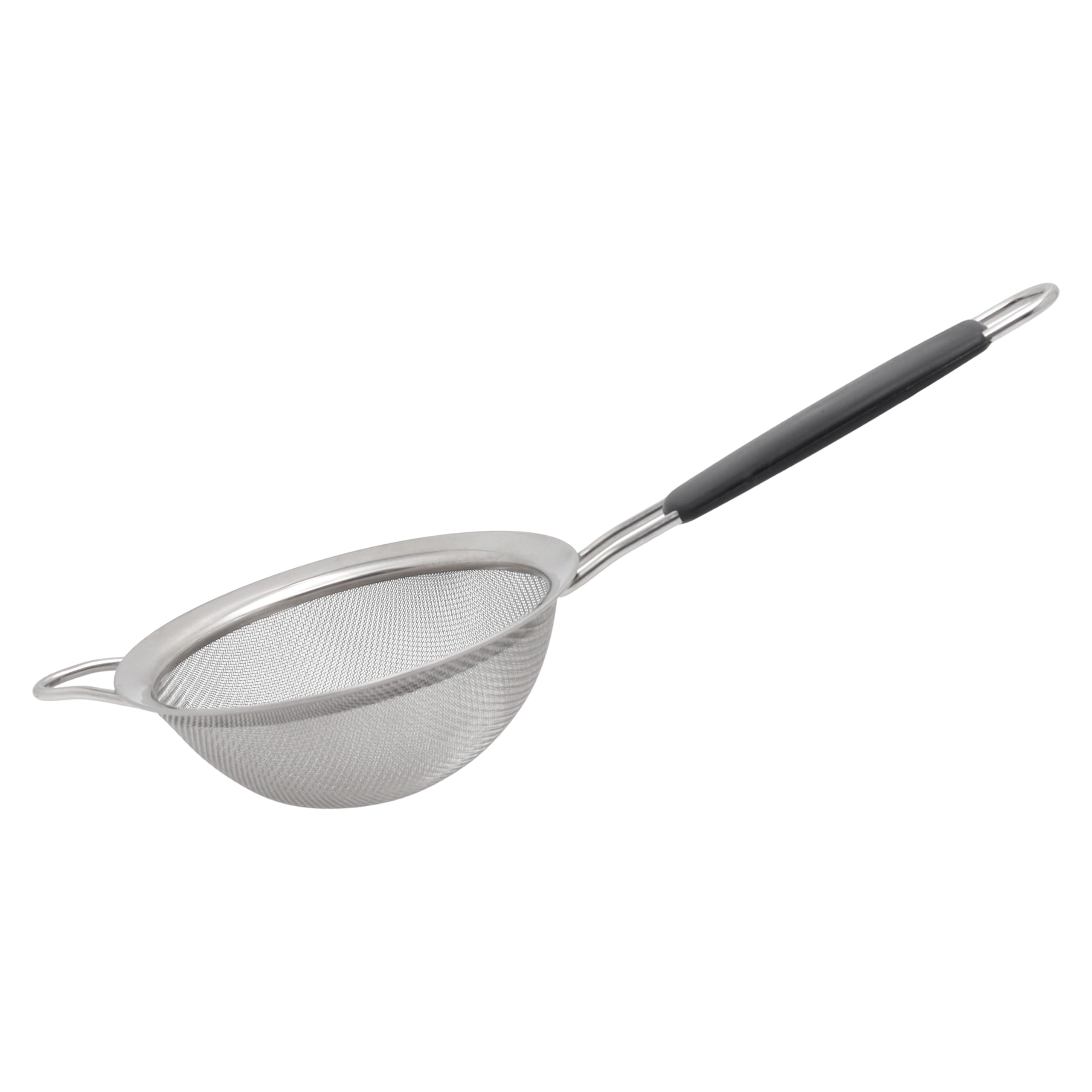 Buckingham Stainless Steel Fine Masher Sieve with Black Flat Handle (14cm)