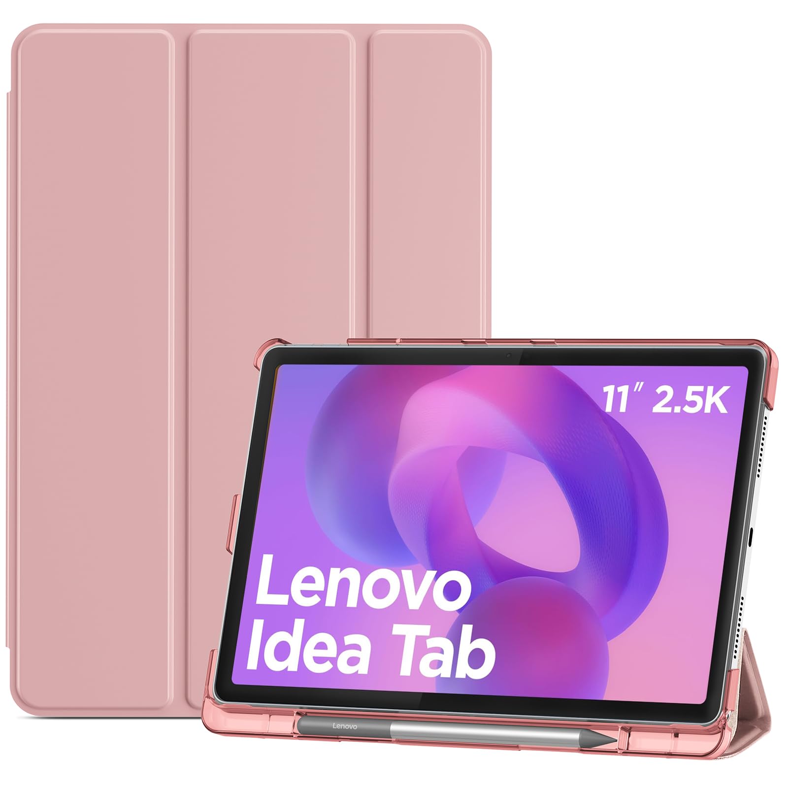 ProCase Hülle für 11'' Lenovo Idea Tab 2025, Schutzhülle Case Smart Cover- Rosa