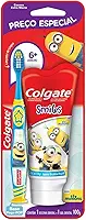 Colgate Escova De Dente + Creme Dental Infantil Smiles 2 Unid Escova De Dente + Creme Dental Minions 100Ml