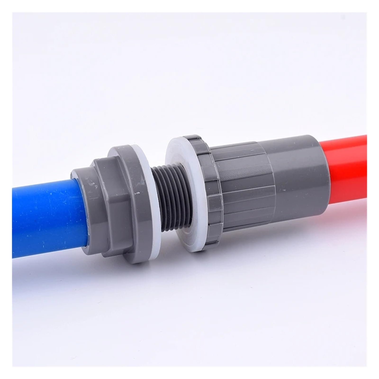 Accesorios de tubería de PVC gris for acuario, Conector de tanque de peces, rosca de desbordamiento, accesorios de suministro de agua, junta, 2-5 uds., 20mm ~ 50mm(50mm,2Pcs)
