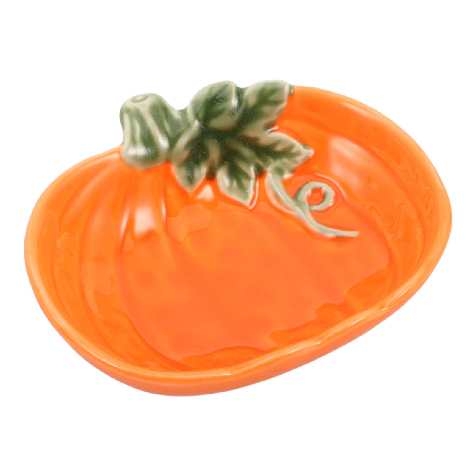 Healeved Ceramic Pumpkin Dipping Bowl, Halloween Condiment Dish, Mini Ramekin, Small Appetizer Plate, Autumn Kitchen Accessories for Soy Sauce, Spices, Candy