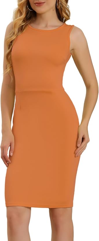 Aphratti Womens Sheath Dresses Casual Professional Office Work Sleeveless Fitted Cocktail Party Dress