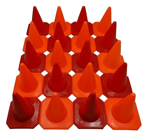 Miniatura 7 de Bluedot Trading Conos de tráfico naranja de 4" de plástico mini conos deportivos para entrenamiento de agilidad, RC Racing, actividades al aire