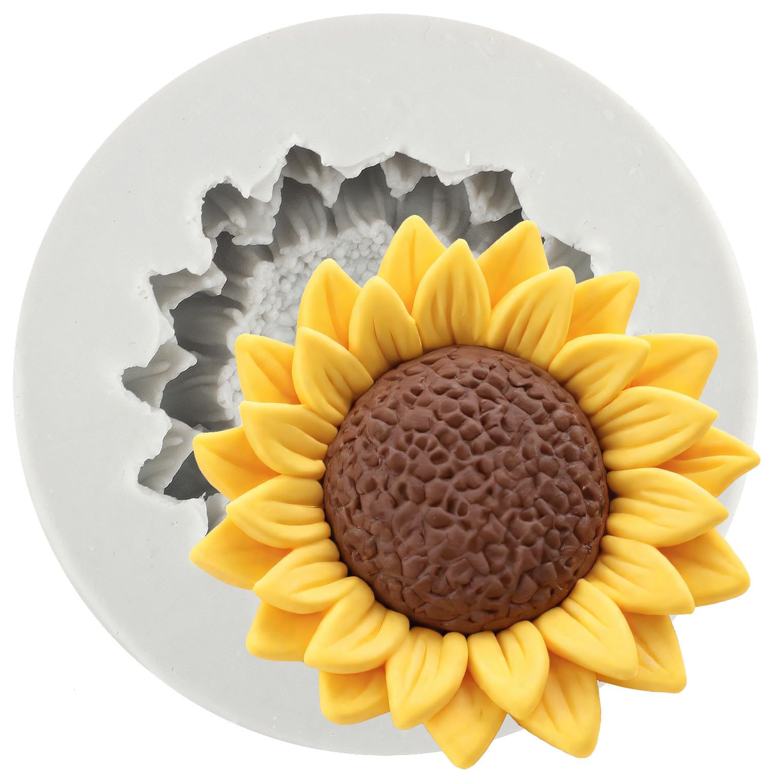 MINFEIDMS Sunflower Silicone Moulds 3D Flower Fondant Moulds — image 1