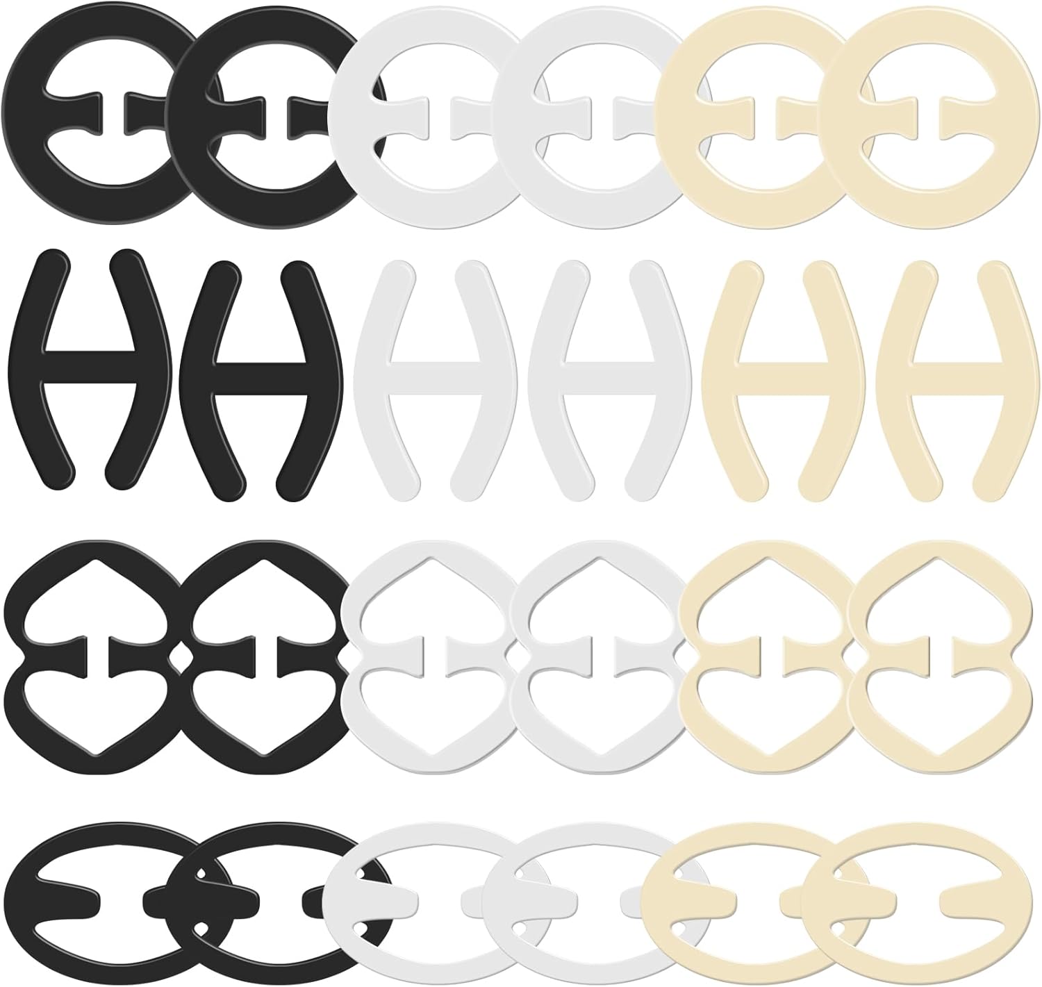 Xlrhong Bra Strap Clips, 24pcs Bra Clips to Make Racerback, Antislip