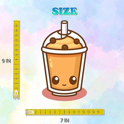 Miniatura 3 de Cartel de cumpleaños Boba de 5 piezas, decoraciones de fiesta temática de té con leche de verano para amantes del té de burbujas, suministros de