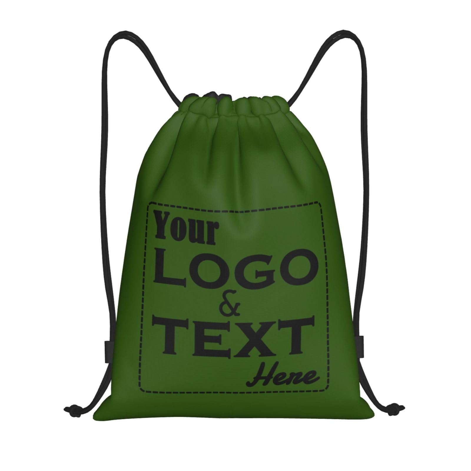 ROHBVMN Personalised Backpack custom Drawstring Bag – Add Photos/Logo/Text Sports Bag for Men and Women, Swimming Bag for Kids with Logo and Text for Every Occasion
