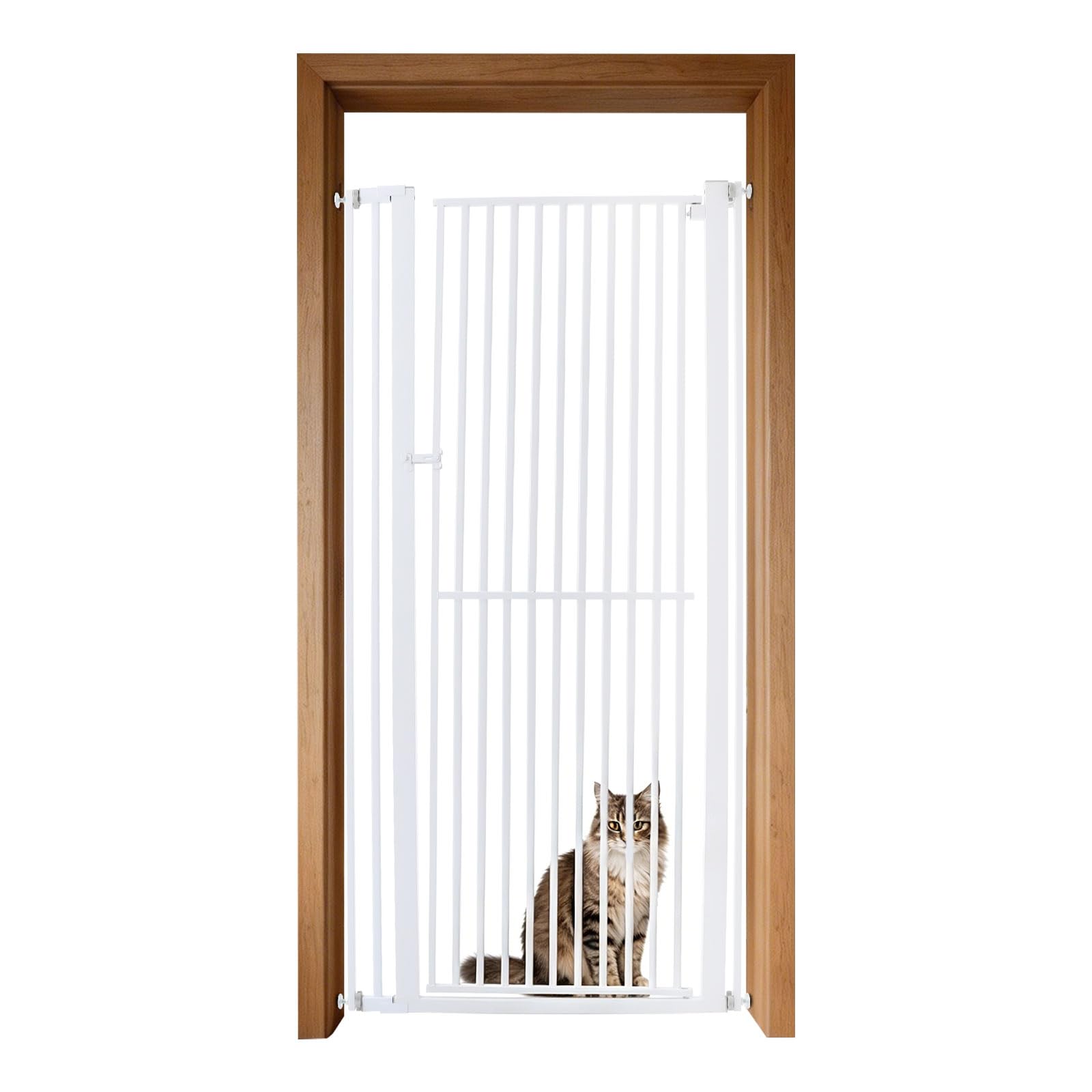 Rejilla protectora para puerta para mascotas, 180 x 90 cm | Rejilla para perros extra alta, ancho ajustable, sin agujeros, apertura con una sola mano, ideal para puertas y escaleras
