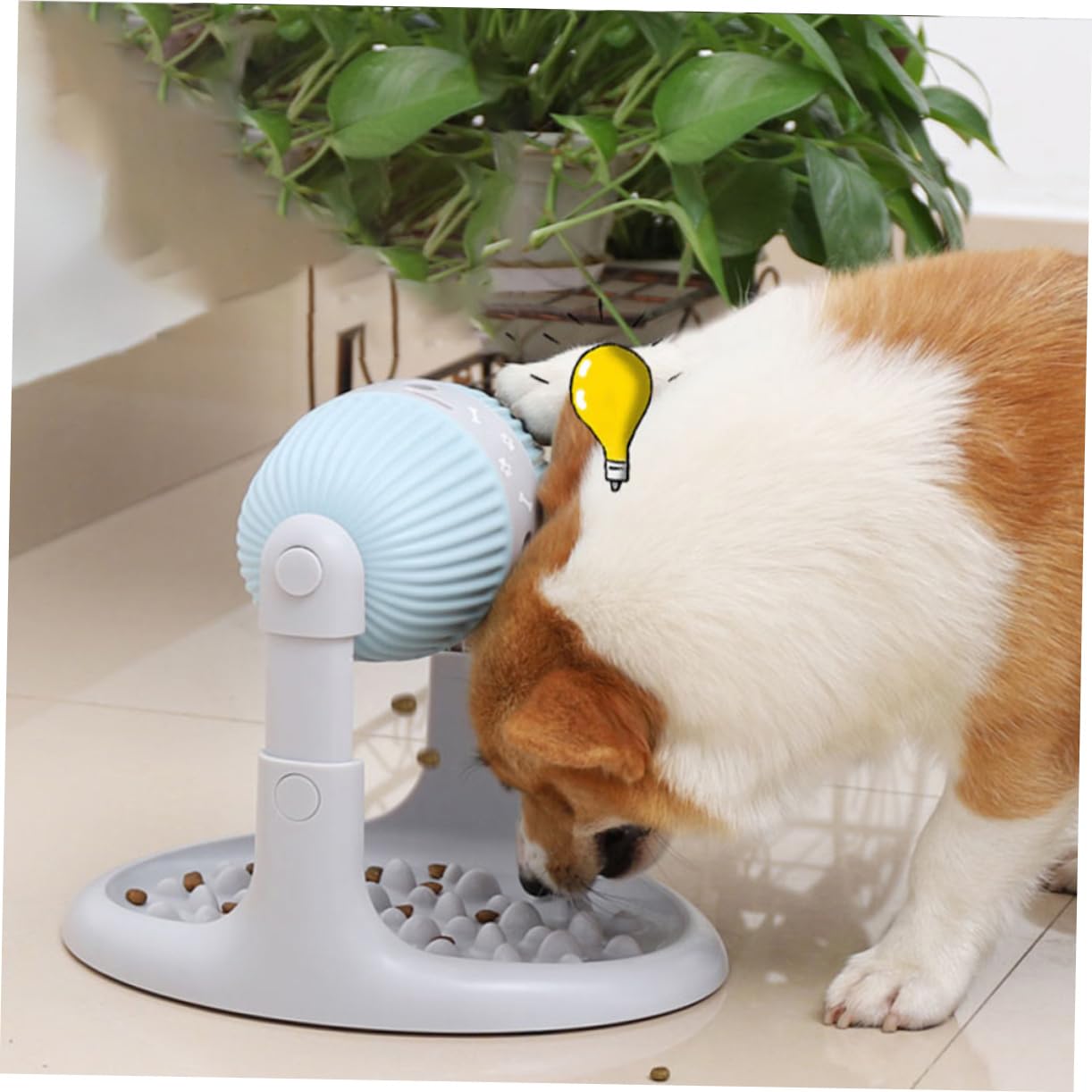 Toyvian Distributore Di Cibo Lento Altezza Regolabile Distributore Di Snack Per Cani e Gatti Antiscivolo e Facile Da Pulire