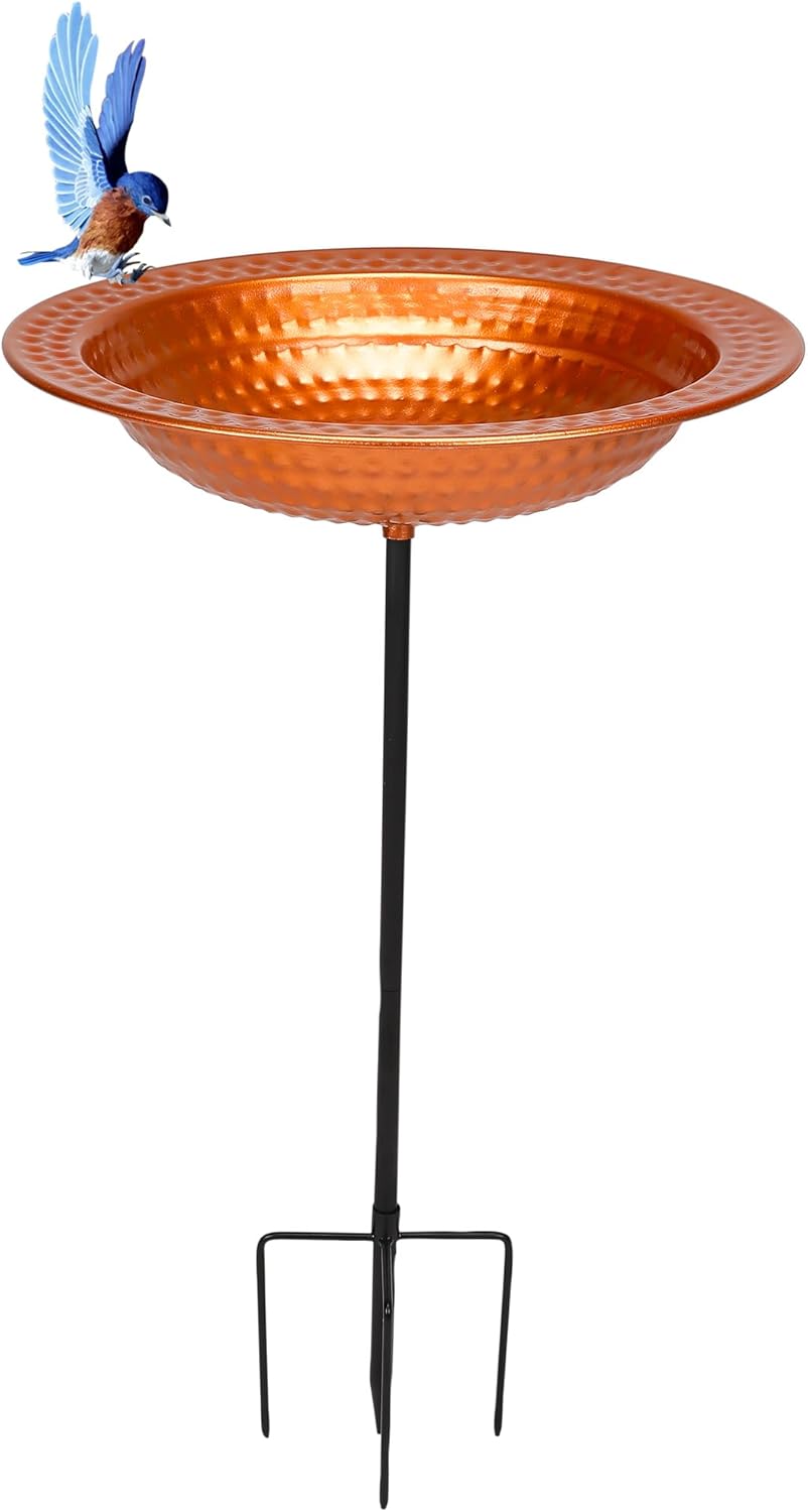 NND Bird Baths for Outdoors,Large Bowl with Metal Stand