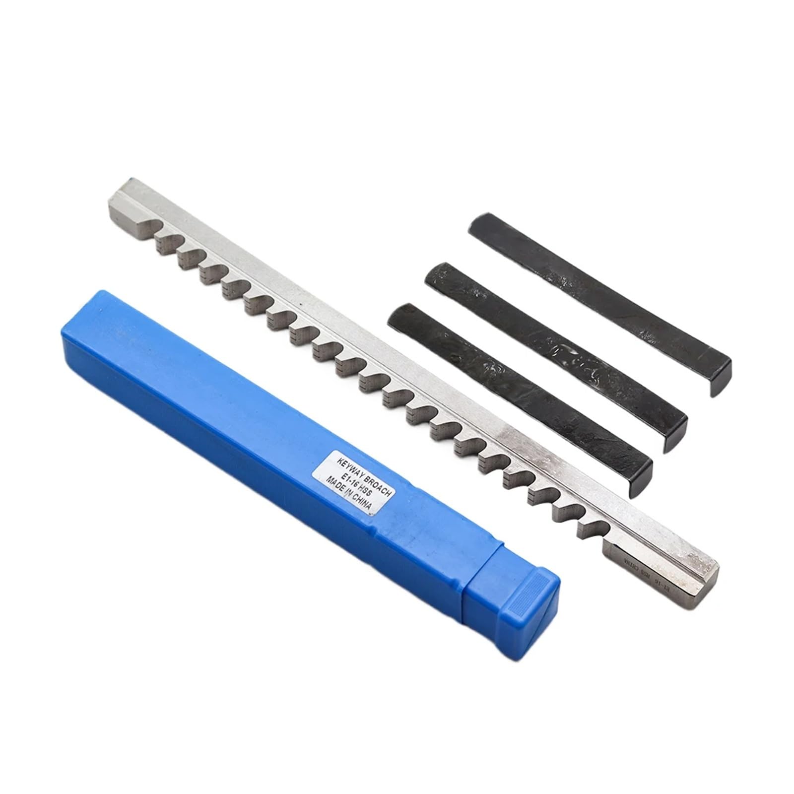 Hdxaew One Color 1Pc 2/3/4/5/6/8/10/12/14/16/18Mm A1/B1/C1/D1/E1 Push Type Keyway Broaches Hss Tools For Cnc Machine Tool Multiple Uses(E1 16Mm)
