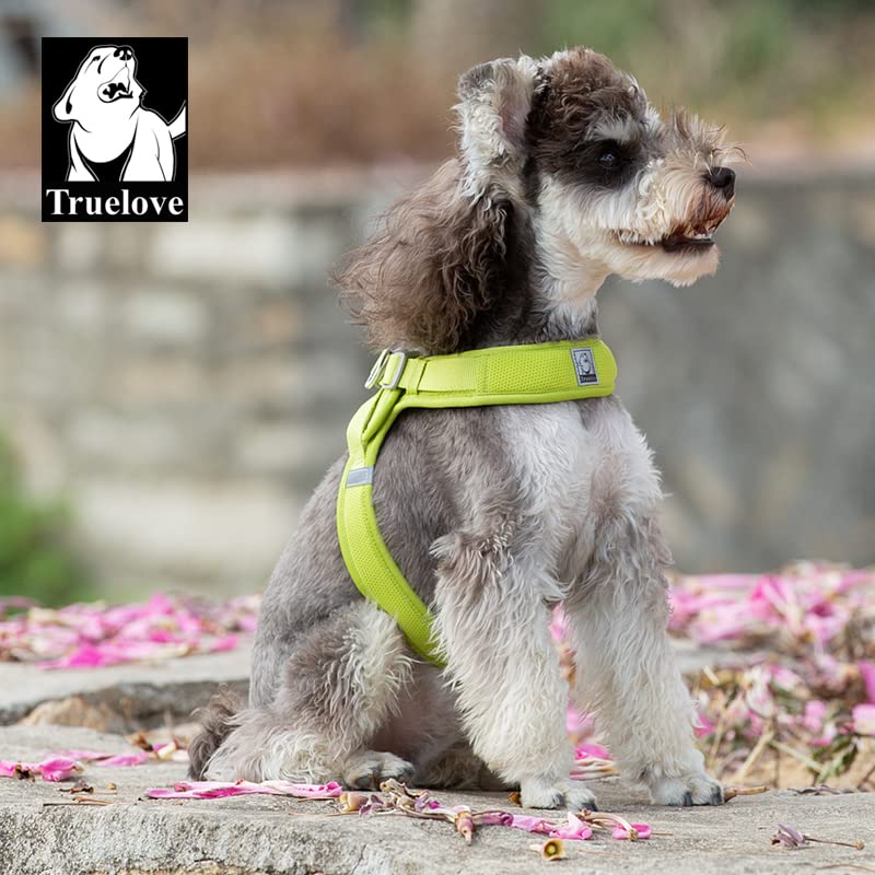 WINHYEPET Truelove Dog Harness Soft Mesh Reflective Breathable Step-In Dog Harness,Easy Adjustment Harness with Safety Buckle for Extra Small and Small Dogs Vest Harness TLH3013(Lime,M) - Image 4