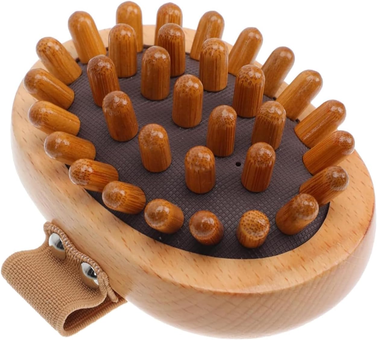 Hair Massager, Stress Relax Head Massager, Shower Hair Brush, Wooden Scalp Scrubber, Spa Brush for Scalp Massage Improve Lymphatic Circulation, Body Shaping and Cellulite Remover