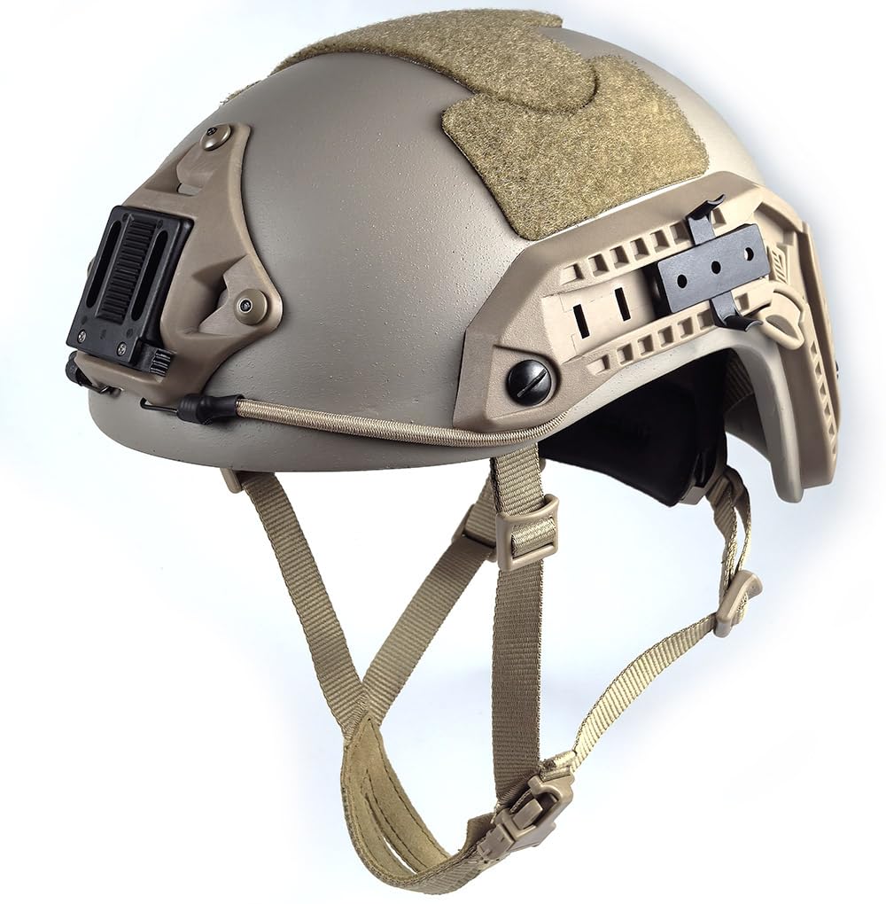 H World Shopping Adjustable Maritime 10 Level of Kevlar Fibre Protective Helmet Tan DE