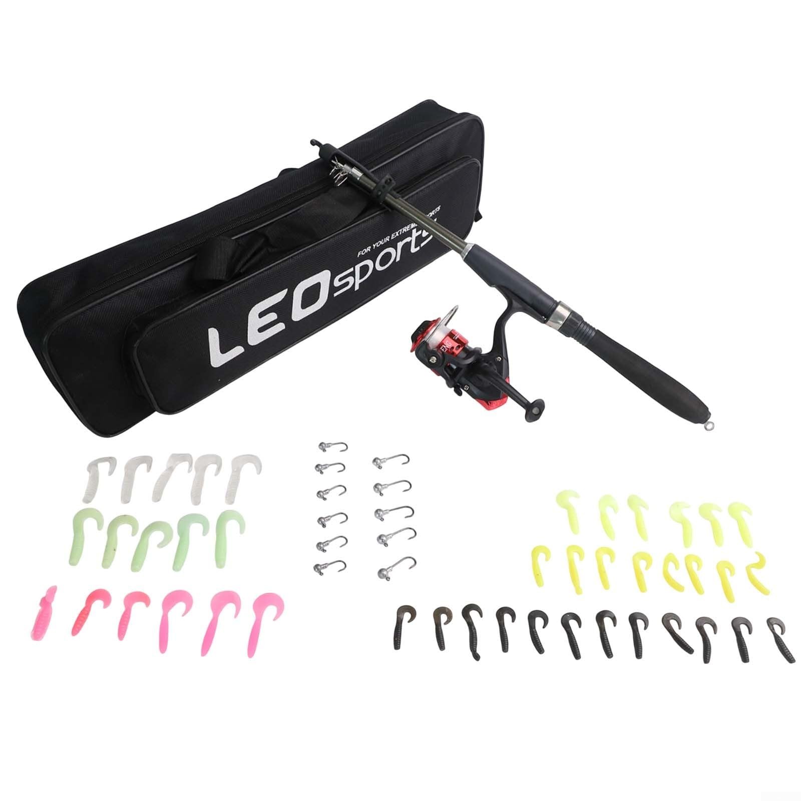 55-Piece Fishing Rod and Reel for combo Kit 55-Piece Fishing