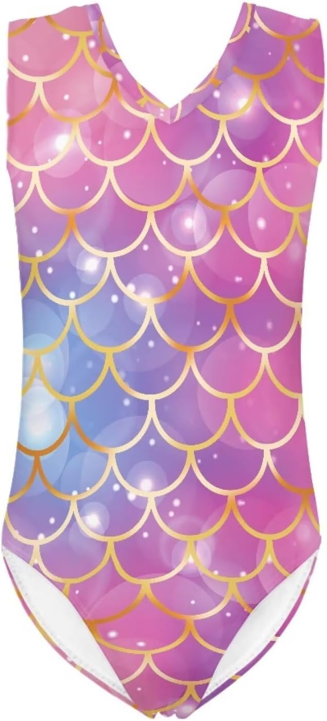 DISNIMOO Costume Da Bagno Intero Per Bambina: Body In Poliestere Con Stampe Trendy, 5-14 Anni - 2