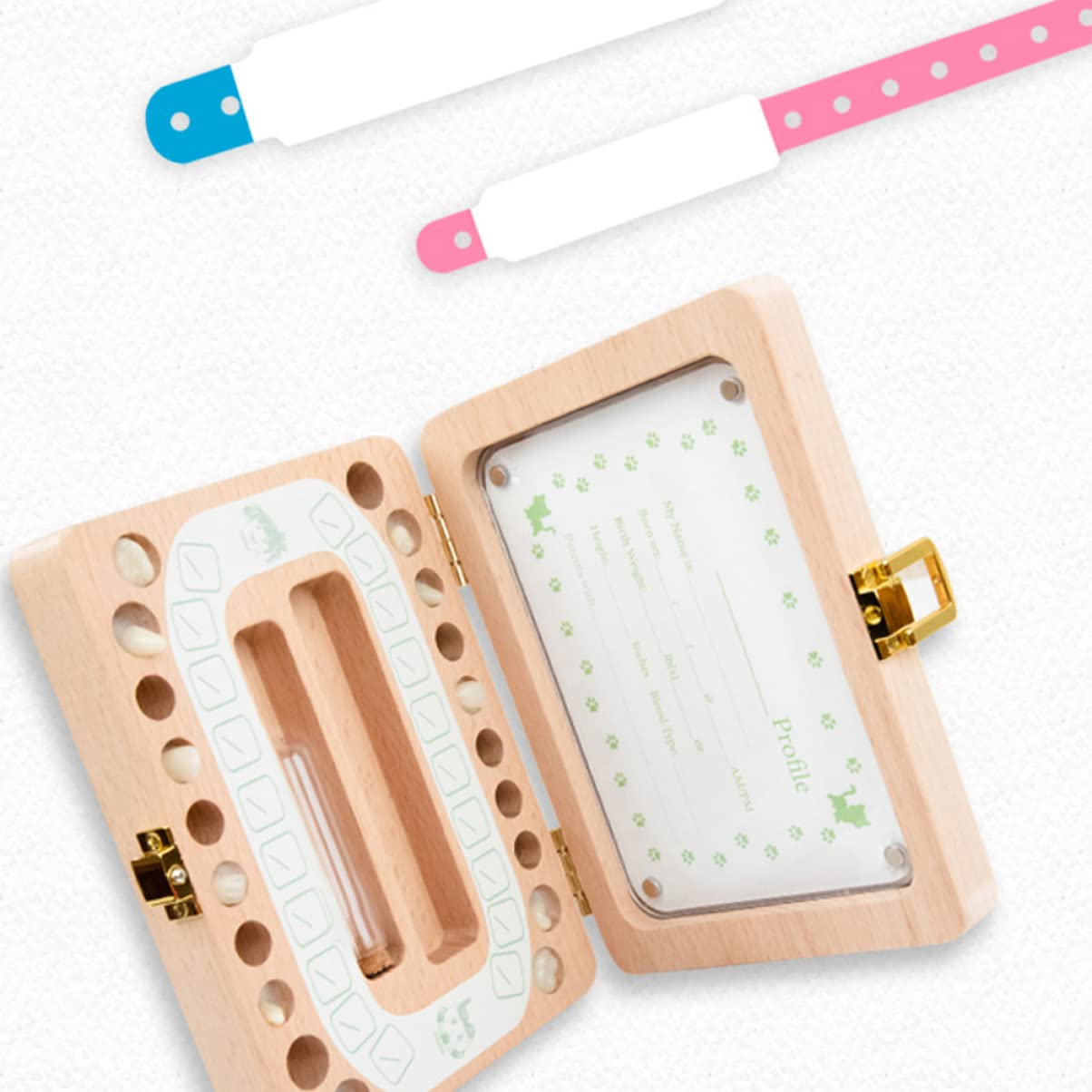 Zerodeko De Bebé Caja De Recuerdo De De Leche Cajas Organizadoras Organizador De Conservación De Infantiles Bambú Regalo Niño De Madera