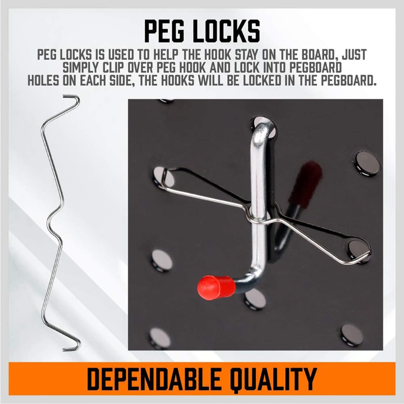 Assortimento di Ganci per Pannello Forato da 456 Pezzi Set di Ganci nel Metallo, Contenitori per Forati