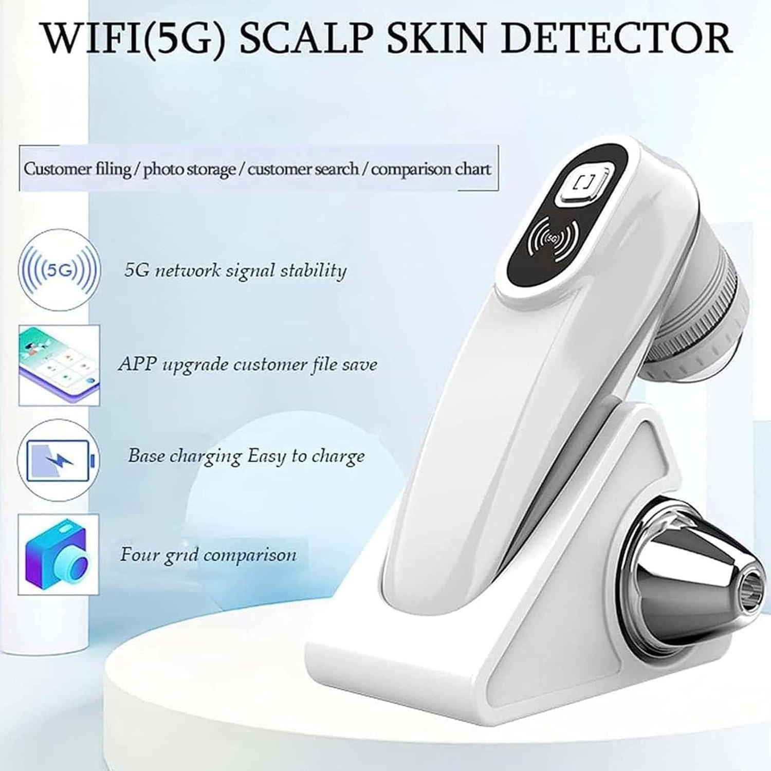 Analizator skóry kamery HD – przenośny tester skóry i włosów z obiektywem 50x/200x do domowego salonu piękności i pielęgnacji włosów