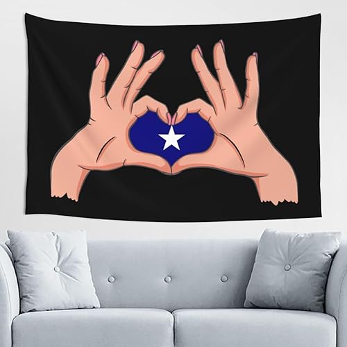 LIFANGMI Holding A Heart Bonnie Blue Flag Tapestry Wall Hanging 60x40 Inch Bedroom Living Room Dormitory Home Decoration Wall Tapestry