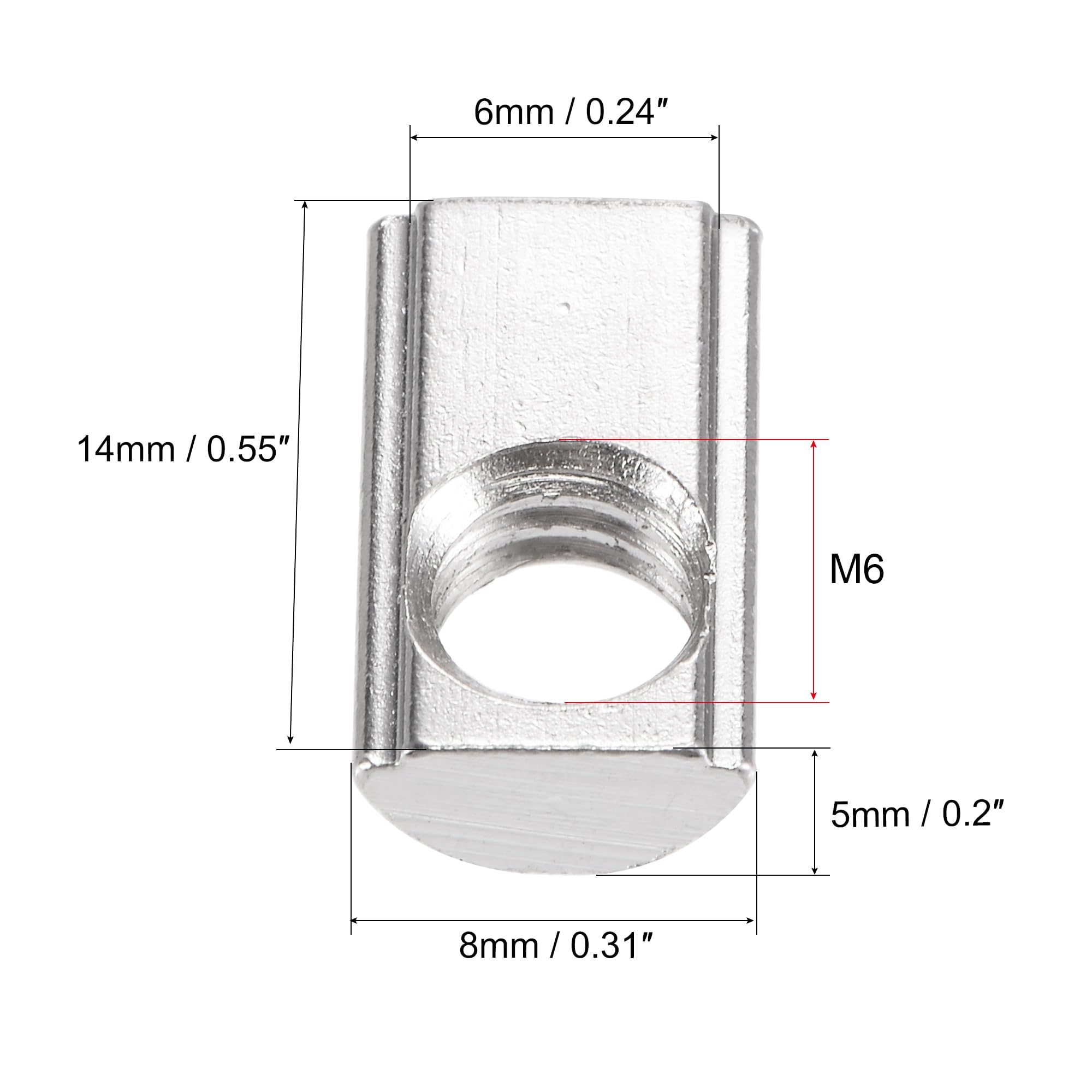 TA-VIGOR M6 T Slot Nuts Roll-in Spring T-Nuts - Image 2