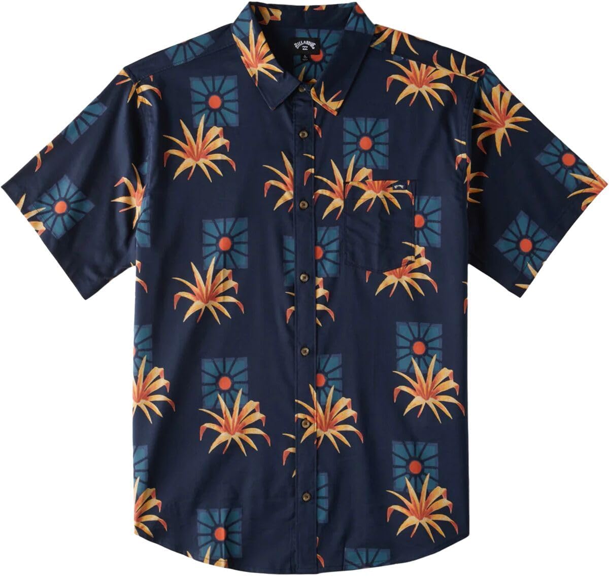 Billabong Mens Sundays Floral Short Sleeve Woven ShirtButton Down Shirt