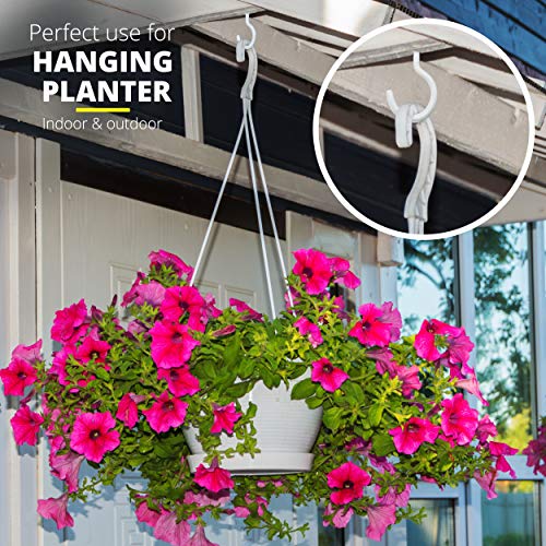 Credibby 12Pcs Ceiling Hooks For Hanging Plants With 12 Anchors, 2.9”– Steel Screw In Hooks With Vinyl Coating – Rust-Resistant & Heavy-Duty – Perfect White Hooks For String Lights & Kitchen Utensils #TOP4