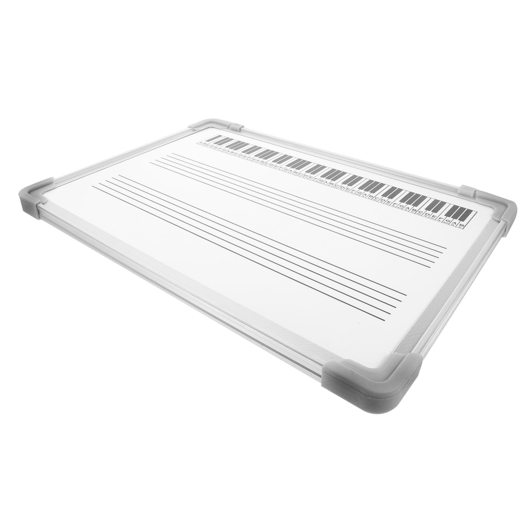 STOBOK Trocken Abwischbares Notenlinien Whiteboard für Musikunterricht Leichte Lerntafel aus Aluminiumlegierung Weiß für Schule und Zuhause