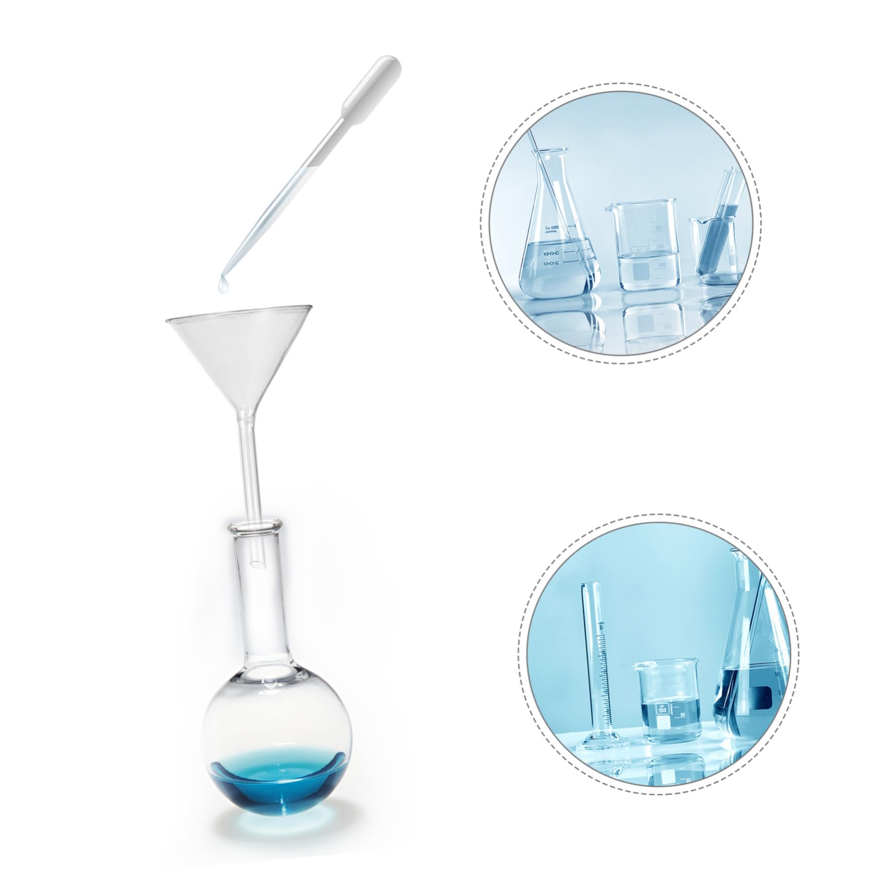 Toyvian 4 Stück Glastrichter Aus Laborglas Mit Kurzem Hals Präzise Flüssigkeitsübertragung Für Labor Basteln Und Kleines Abfüllen Chemikalienbeständig Transparent Stabile Wand