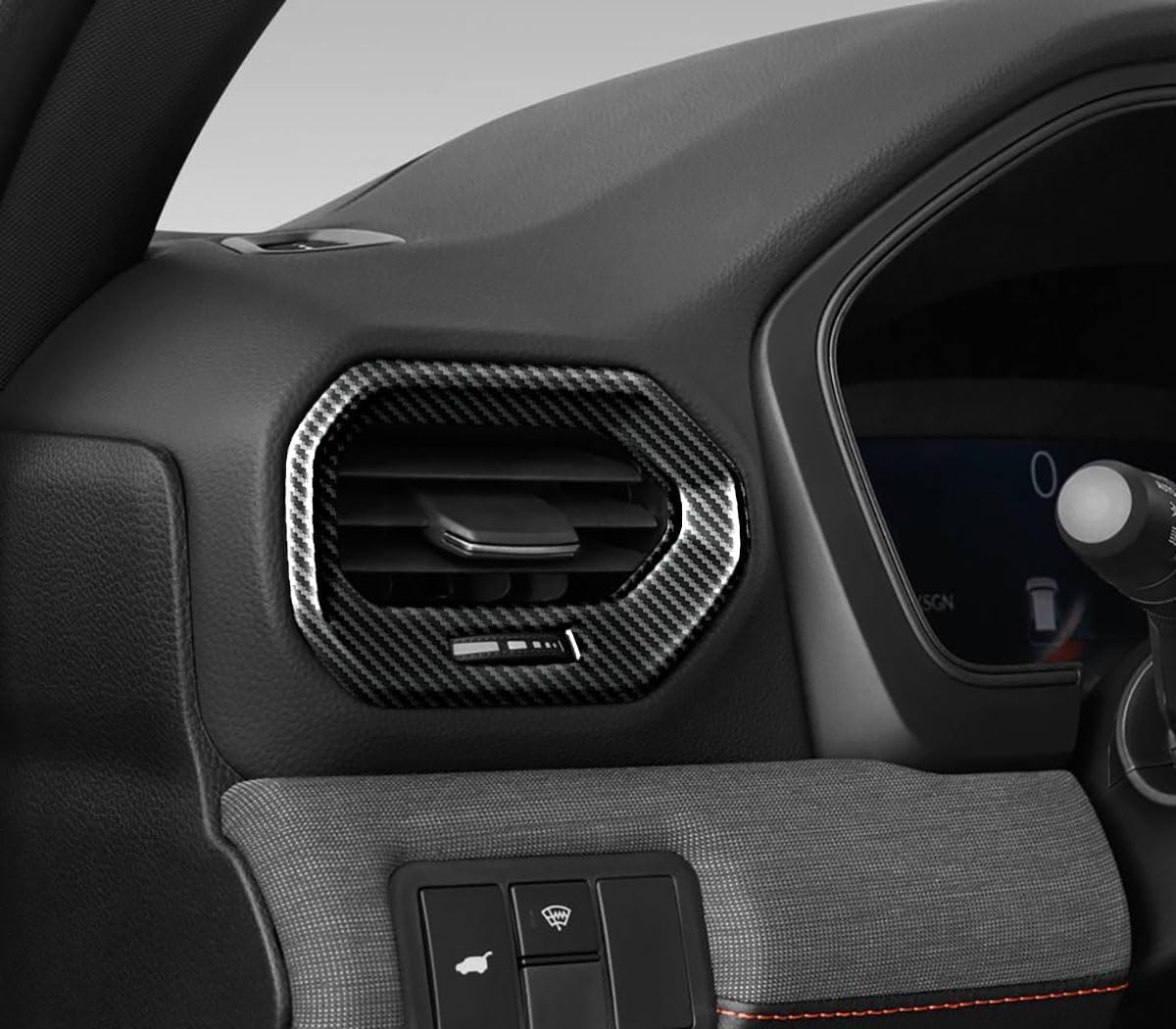Upper Air Vent Cover Trims Compatible with Honda New Pilot 2023 2024 2025 2026 Dashboard Left/Right Air Vent Trims Wind Outlet Cover Interior Car Accessories ABS 2PCS (Carbon Fiber Style)