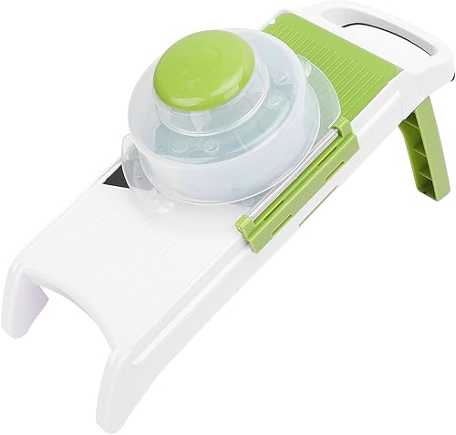 Cortadora de mandolina, 12.5 x 4 x 7 pulgadas, picadora multifuncional de verduras, trituradora de juliana portátil para papas fritas y verduras