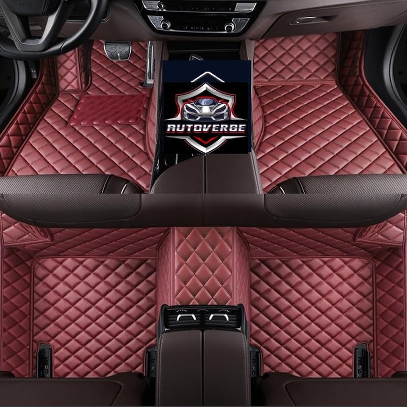 AUTO Matty 7D Car Mat for Renault Triber Model (2019-2024)| 7D Premium Faux Leather II Luxury Mat II 7 Layer Protection| Custom Fitted Car Floor Mats| Complete Set of 3 Pieces| Tan