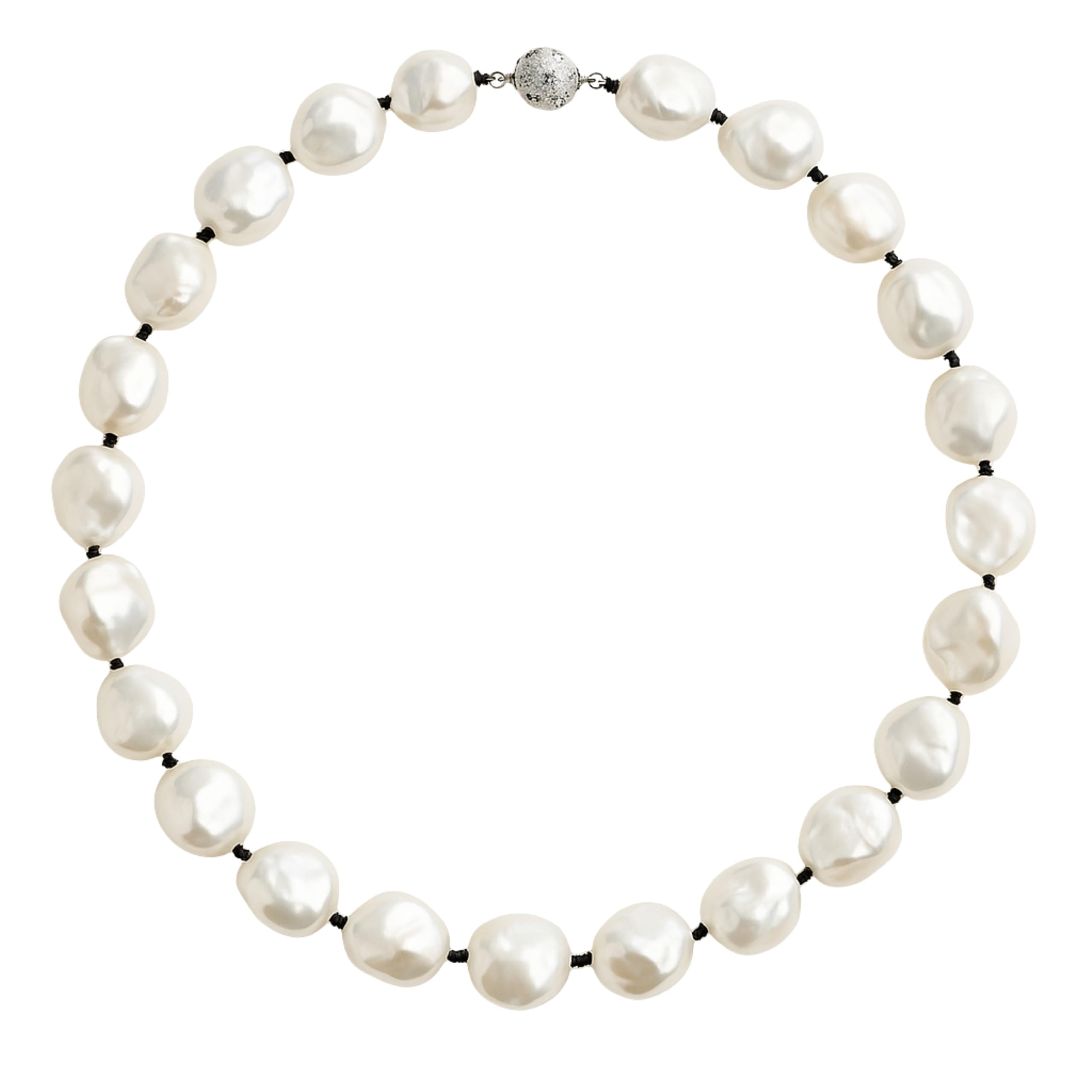 Collier perles de riz d'eau douce et argent 925 de qualité joaillerie - 8