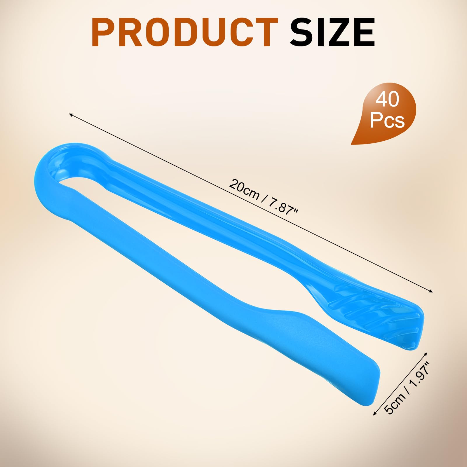 QUARKZMAN 40 Pezzi Pinze Per Tostapane, 8 Pollici Pinze Da Cucina Per Servire Pane Insalata Clip Resistente Al Calore Alimenti Cucinare Cottura BBQ Strumenti Buffet, Blu