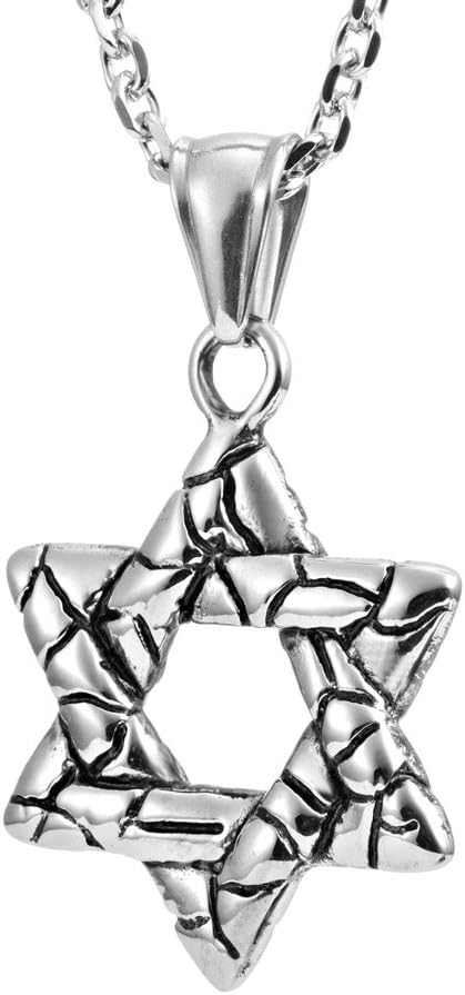 Urban Jewelry Powerful Star of David Shield Pendant Necklace 21″ Chain (with Branded Gift Box)