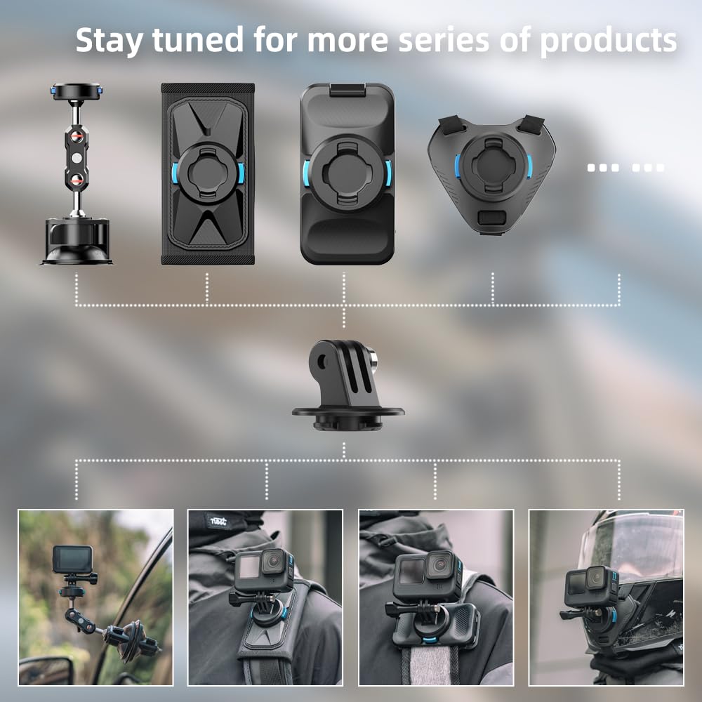 Magnetische Saugnapf-Kamerahalterung für Auto, Kamera-Saugnapfhalterung mit Kugelkopf, magischer Arm, kompatibel mit GoPro Hero 13, 12, 11, 10, 9, 8, 7, 6, 5, DJI Osmo Action 5 Pro/4/3 und mehr