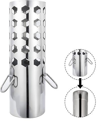 Miniatura 1 de SoloWilder Estufa de leña tubo pararrayos de chispa masculino cabeza versión 2.36 pulgadas chimenea lluvia Cap 18.7cm7.4in