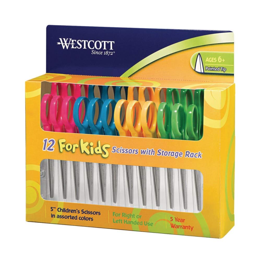 WestcottScissors,Jrpoint,12Pk,Ast