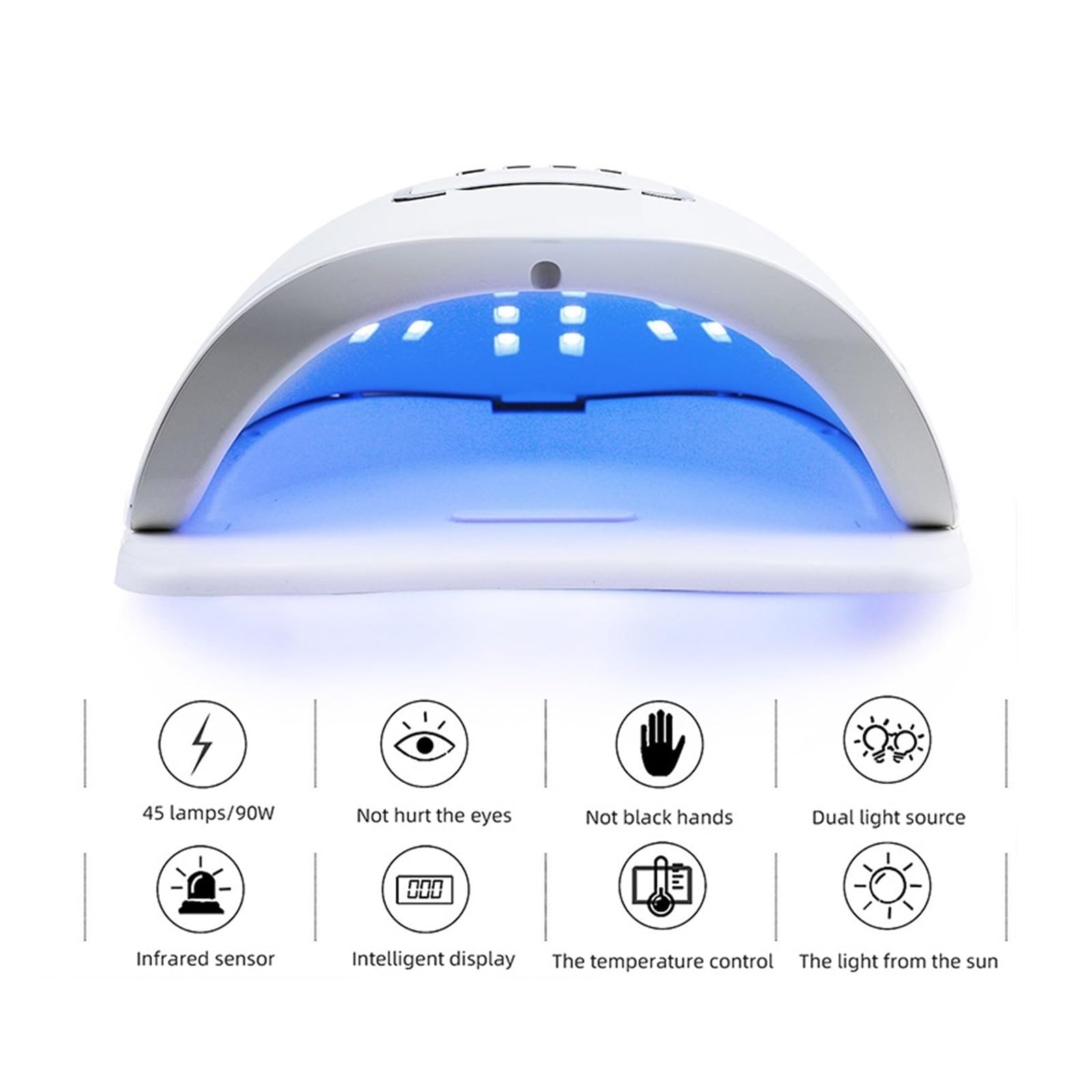 Suszarka do paznokci LED 90/72/36W utwardzania wszystkich rodzajów żeli/lakierów UV z automatycznym czujnikiem timera(1)