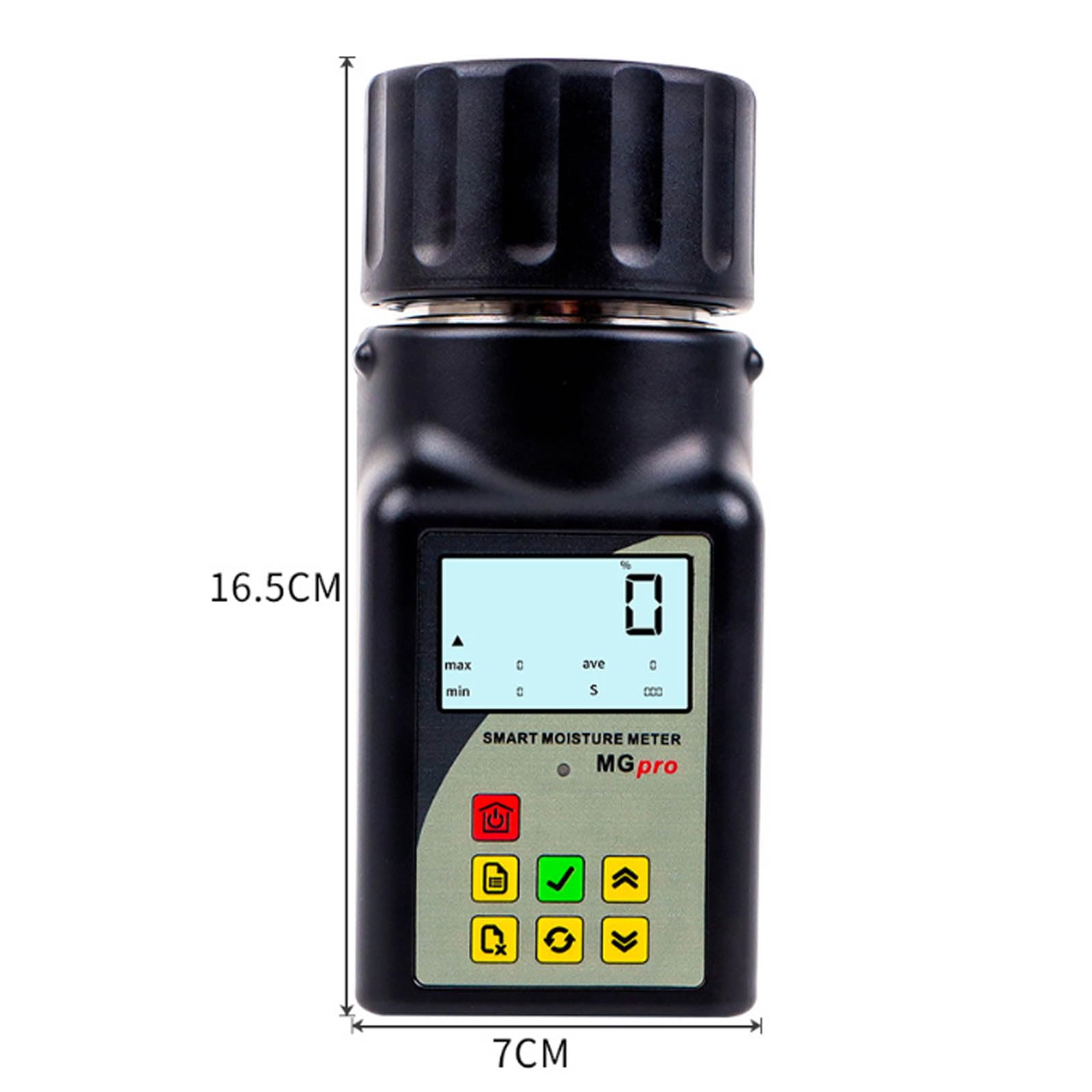 Medidor de Humedad de Grano Inteligente, Medidor de Humedad de Grano de Taza PortáTil con LCD Retroilluminato per 25 Grani 99 Memorizzazione Dati Compensazione Automatica della Temperatura