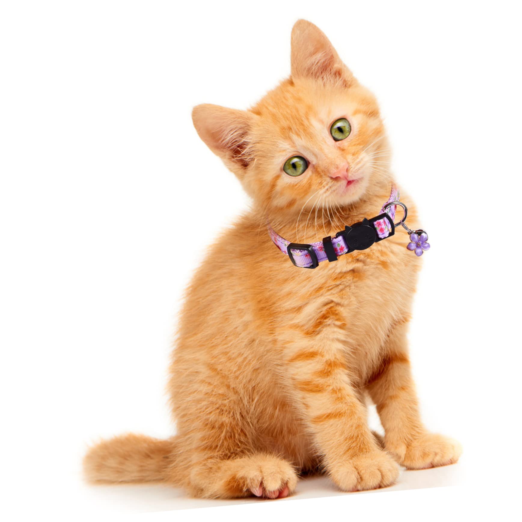 Yardwe 3 Juegos De Collares para Mascotas Diseño De Flores para Gatitos Y Gatos Decoración para El Cuello Ajustables Y Transpirables para Uso Diario Y Fiestas 4 Unidades X 3