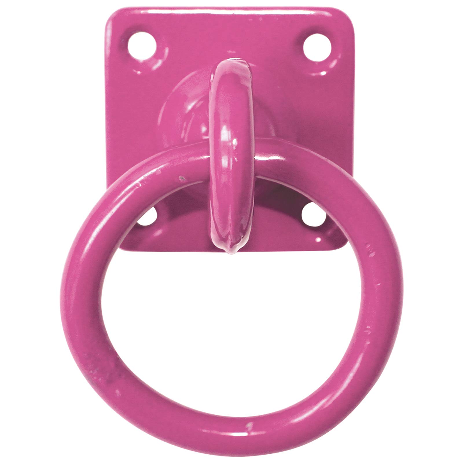 Perry Equestrian Unisex's 550-PP0000PK 50 mm x 50 mm no.550/PP Swivel tie Ring on Plate-Pack of 2 prepacked, Pink, one size