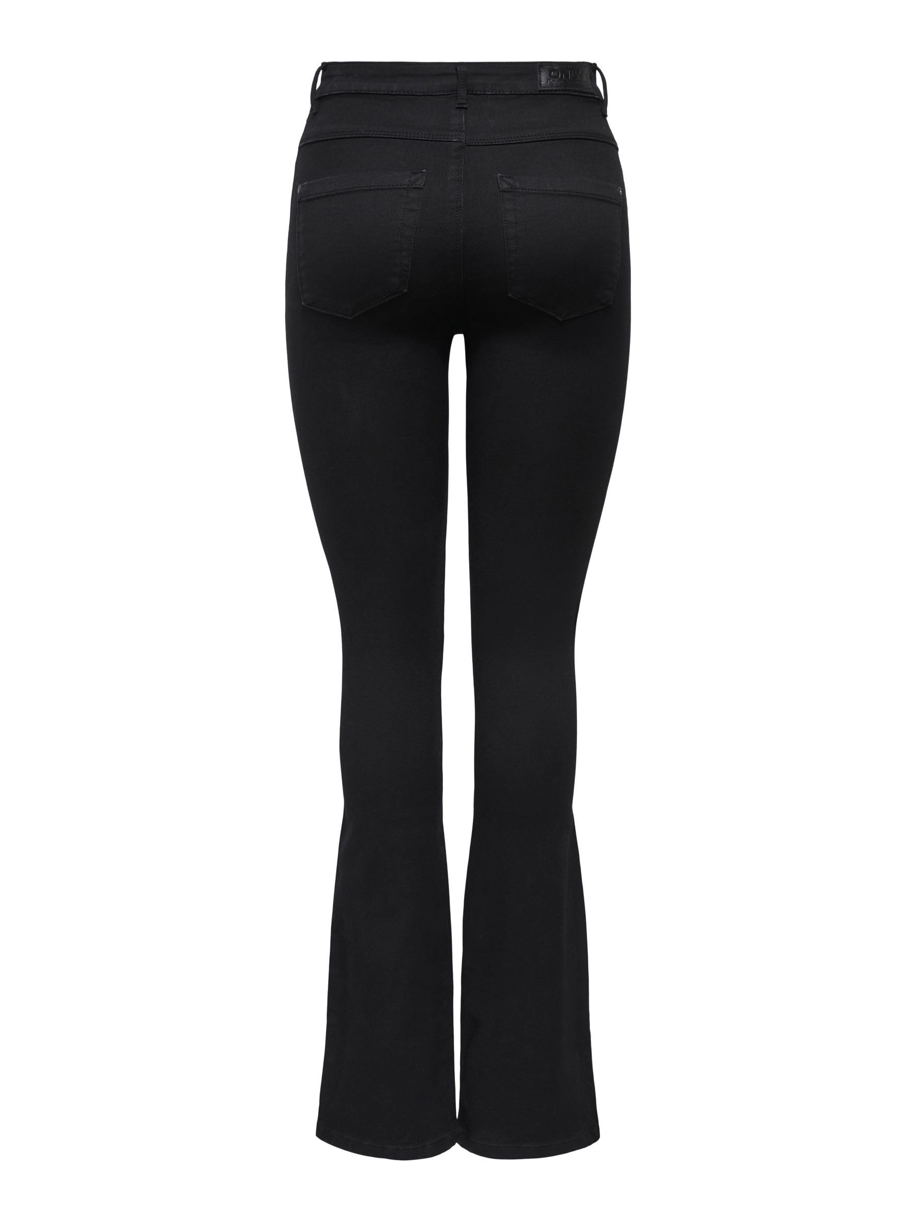 ONLY Women's Onlrose Hw Retro Flared DNM Gua192 Noos Jeans