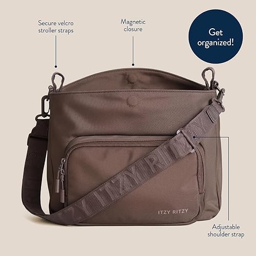 Miniatura 4 de Itzy Ritzy Belong Cargo Caddy - Se fija al cochecito o vagón también incluye correa de hombrocruzada (moca)