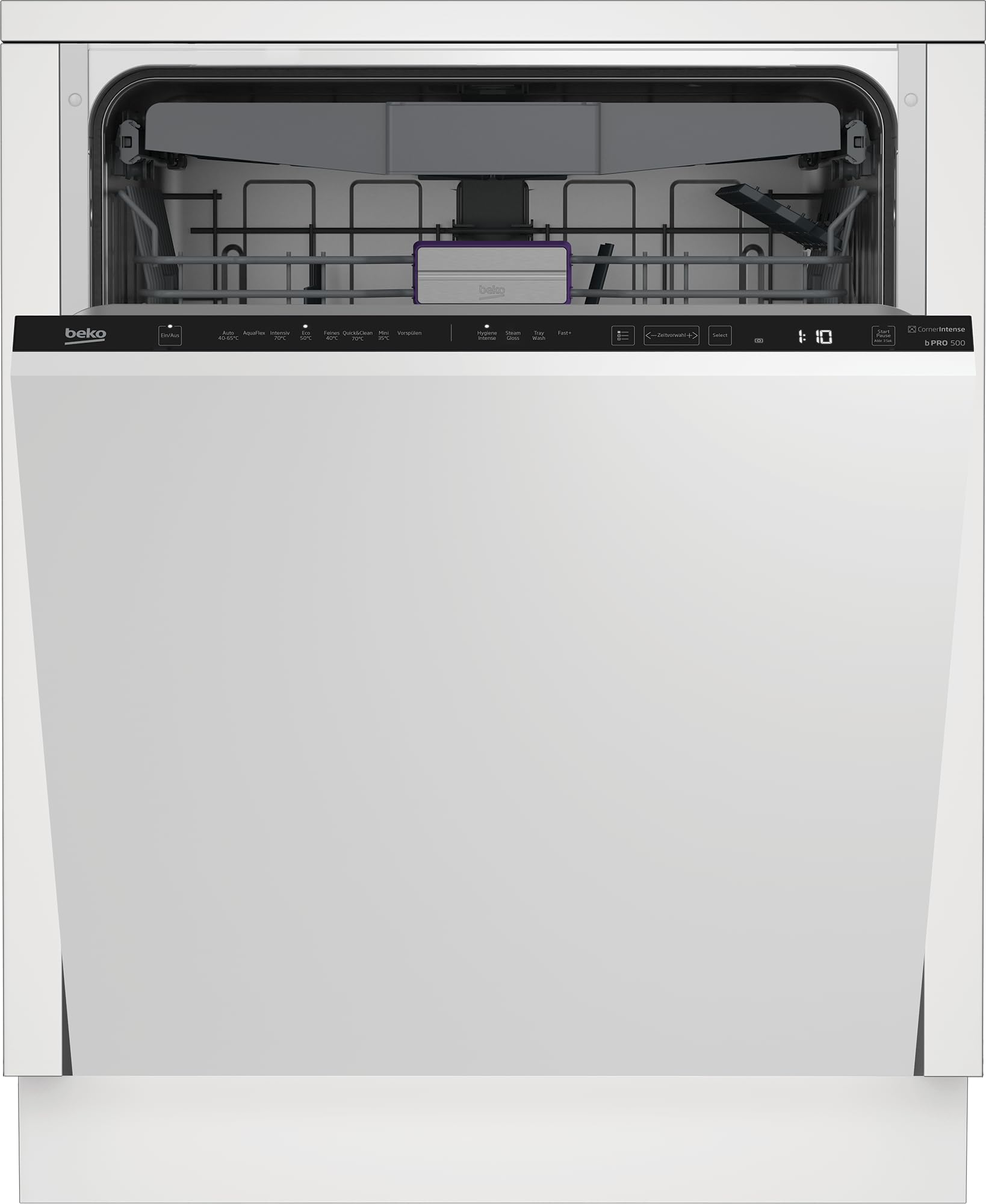 Beko BDIN38561C bPRO 500 Einbau-Geschirrspüler 60 cm vollintegriert, für 14 Maßgedecke, 3 Spülebenen, 5 Temperaturen, 8 Programme, CornerIntense, Hygiene-Programm, automatische Türöffnung, Quick&Clean