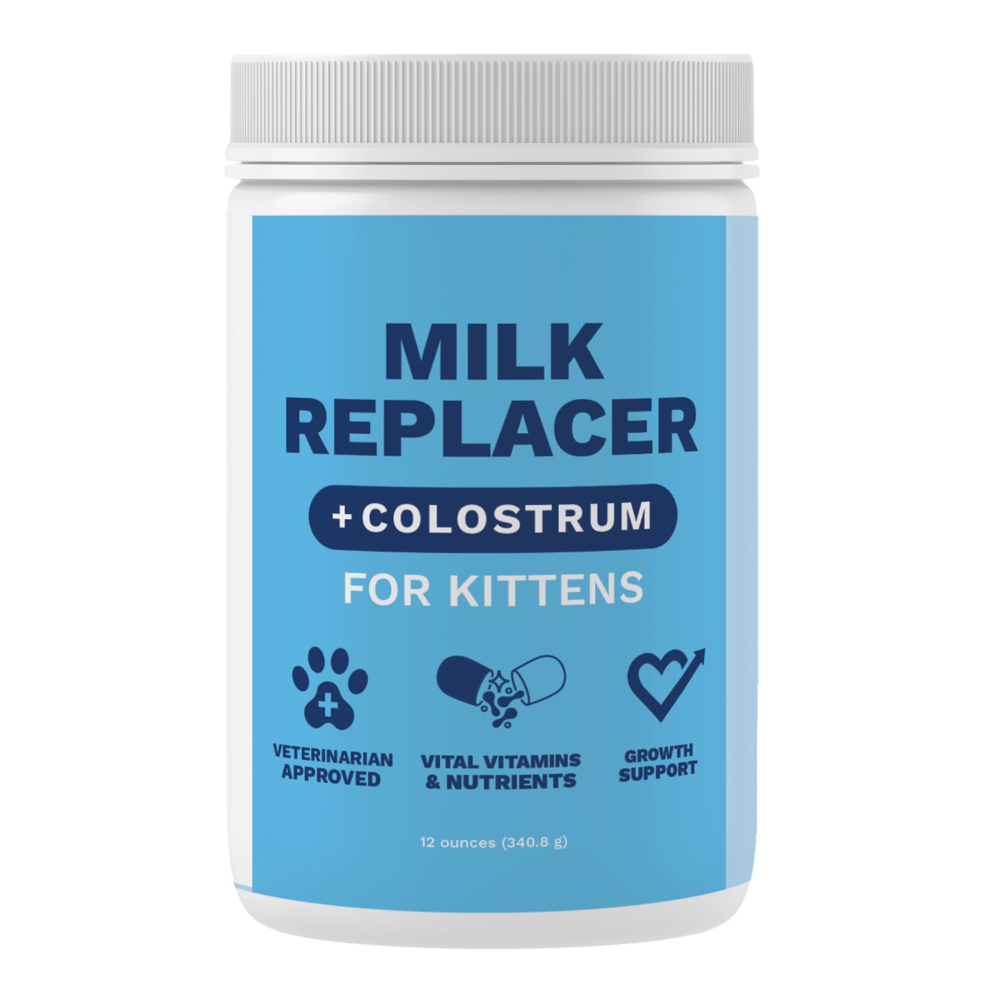 Under the Weather Kitten Milk Replacer Powder + Colostrum | Kitten Milk Replacement Formula | Nutrient-Rich Formula with Colostrum for Immune &