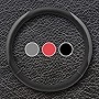 Elantrip Leather Steering Wheel Cover 14 1/2 to 15 inch Universal Anti Slip Odorless for Car Truck SUV Grey and Black