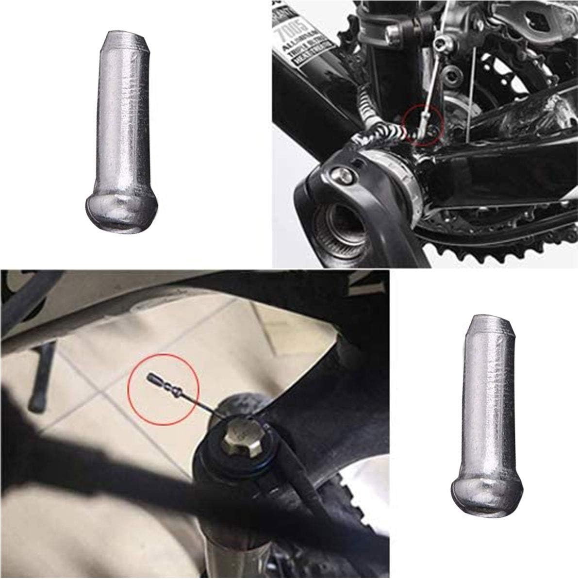 Brake Cable Cap,Replaceable Bicycle Brake Line End Tips Cover 100Pcs